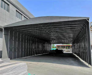 蘇州活動推拉雨棚戶外推拉棚大型移動伸（shēn）縮蓬